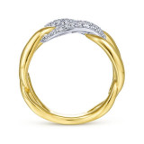 Gabriel & Co. 14k Two Tone Gold Contemporary Diamond Ring - LR51527M45JJ photo 2