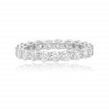 Roman & Jules 14k White Gold Shared Prong Diamond Wedding Band - kr5731-a photo