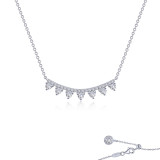 Lafonn Platinum Curved Bar Necklace - N0249CLP20 photo