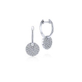 Gabriel & Co. 14k White Gold Lusso Diamond Drop Earrings - EG12654W45JJ photo