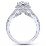 Gabriel & Co. 14k White Gold Entwined Halo Engagement Ring - ER12610R4W44JJ photo 2