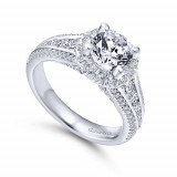 Gabriel & Co. 14k White Gold Entwined Halo Engagement Ring - ER12610R4W44JJ photo 3