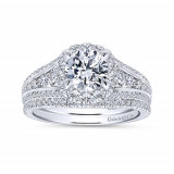 Gabriel & Co. 14k White Gold Entwined Halo Engagement Ring - ER12610R4W44JJ photo 4