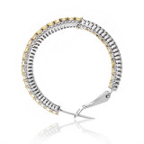 Roman & Jules Two Tone 18k Gold Diamond Hoops - 1072-3 photo 4