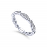 Gabriel & Co. 14k White Gold Diamond Stackable Ladies' Ring photo 3