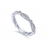Gabriel & Co. 14k White Gold Diamond Stackable Ladies' Ring photo 3