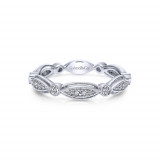 Gabriel & Co. 14k White Gold Diamond Stackable Ladies' Ring photo