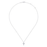 Gabriel & Co. 14k White Gold Faith Diamond Religious Cross Necklace - NK5952W45JJ photo 2