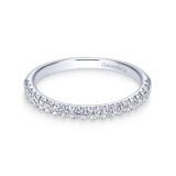 Gabriel & Co. 14k White Gold Contemporary Curved Wedding Band - WB10252W44JJ photo