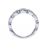 Gabriel & Co. 14k White Gold Diamond Stackable Ladies' Ring photo 2