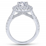 Gabriel & Co. 14k White Gold Entwined Double Halo Engagement Ring - ER12675R4W44JJ photo 2
