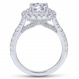 Gabriel & Co. 14k White Gold Entwined Double Halo Engagement Ring - ER12675R4W44JJ photo 2