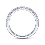 Gabriel & Co. 14k White Gold Contemporary Anniversary Wedding Band - WB14968R8W44JJ photo 2