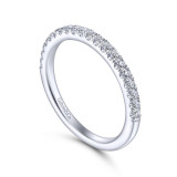 Gabriel & Co. 14k White Gold Contemporary Anniversary Wedding Band - WB14968R8W44JJ photo 3