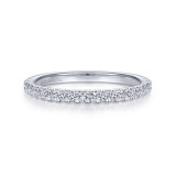 Gabriel & Co. 14k White Gold Contemporary Anniversary Wedding Band - WB14968R8W44JJ photo