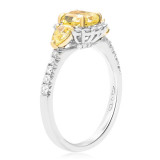 Roman & Jules Two Tone 18k Gold 3 Stone Diamond Engagement Ring - KR2440WY-18K photo 3