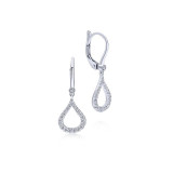 Gabriel & Co. 14k White Gold Lusso Diamond Drop Earrings - EG12201W45JJ photo