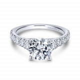 Gabriel & Co. 14k White Gold Contemporary Straight Engagement Ring - ER12299R6W44JJ photo