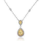 Roman & Jules Two Tone 18k Gold Diamond Necklace - FN249WY-18K photo