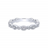 Gabriel & Co. 14k White Gold Diamond Stackable Ladies' Ring photo