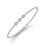 Gabriel & Co. 14k White Gold Bujukan Diamond Bangle Bracelet - BG4117-65W45JJ photo 2