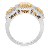 Roman & Jules Two Tone 18k Gold 3 Stone Diamond Engagement Ring - KR2295WY-18K photo 2