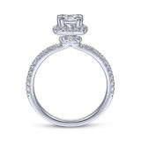 Gabriel & Co. 14k White Gold Contemporary Halo Engagement Ring - ER14664C3W44JJ photo 2