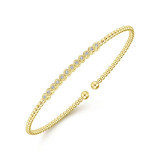 Gabriel & Co. 14k Yellow Gold Bujukan Diamond Bangle Bracelet - BG4118-65Y45JJ photo 2