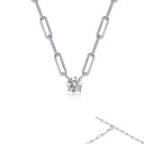 Lafonn Platinum Paperclip Necklace - N0250CLP20 photo
