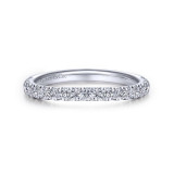 Gabriel & Co. 14k White Gold Contemporary Curved Wedding Band - WB14804R8W44JJ photo