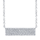 Shy Creation 14k White Gold Diamond Pave Necklace - SC55001719V4 photo