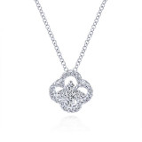 Gabriel & Co. 14k White Gold Lusso Diamond Necklace - NK3118W45JJ photo