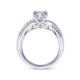 Gabriel & Co. 14k White Gold Contemporary Twisted Engagement Ring - ER7546O4W44JJ photo 2