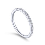 Gabriel & Co. 14k White Gold Contemporary Anniversary Wedding Band - WB7435W44JJ photo 3