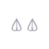 Gabriel & Co. 14k White Gold Kaslique Diamond Huggie Earrings - EG13174W45JJ photo 3