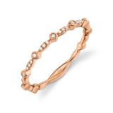 Shy Creation 14k Rose Gold Diamond Womens Band - SC55005124 photo