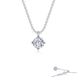 Lafonn Platinum Solitaire Necklace - N0267CLP20 photo