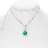 Roman & Jules Two Tone 18k Gold Emerald Necklace - KN3042WYEM-3 photo 2