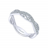 Gabriel & Co. 14k White Gold Diamond Stackable Ladies' Ring photo 3