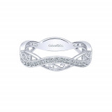 Gabriel & Co. 14k White Gold Diamond Stackable Ladies' Ring photo