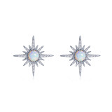 Lafonn Platinum Sunburst Earrings - E0518OPP00 photo