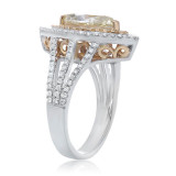 Roman & Jules Two Tone 18k Gold Halo Engagement Ring - 1019-2 photo 3