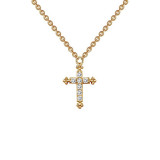 Lafonn 0.07 CTW Cross Necklace - 9N023CLG18 photo