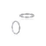 Roman & Jules 14k White Gold Twist Wedding Band - KR2381W photo 3