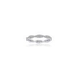 Roman & Jules 14k White Gold Twist Wedding Band - KR2381W photo