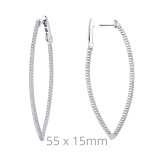 Lafonn Marquise Hoop Earrings - E3001CLP00 photo