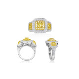 Roman & Jules Two Tone 18k Gold Diamond Ring - 1039-2 photo 4
