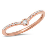 Shy Creation 14k Rose Gold Diamond Womens Ring - SC55003596 photo