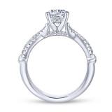 Gabriel & Co. 14k White Gold Contemporary Twisted Engagement Ring - ER13859R4W44JJ photo 2