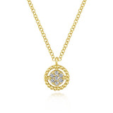 Gabriel & Co. 14k Yellow Gold Bujukan Diamond Necklace - NK5723Y45JJ photo